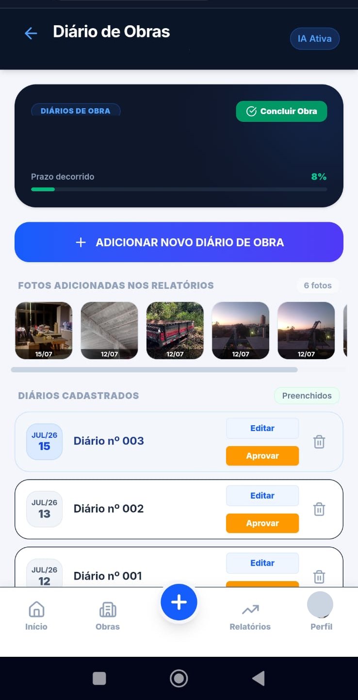Diário da obra no celular